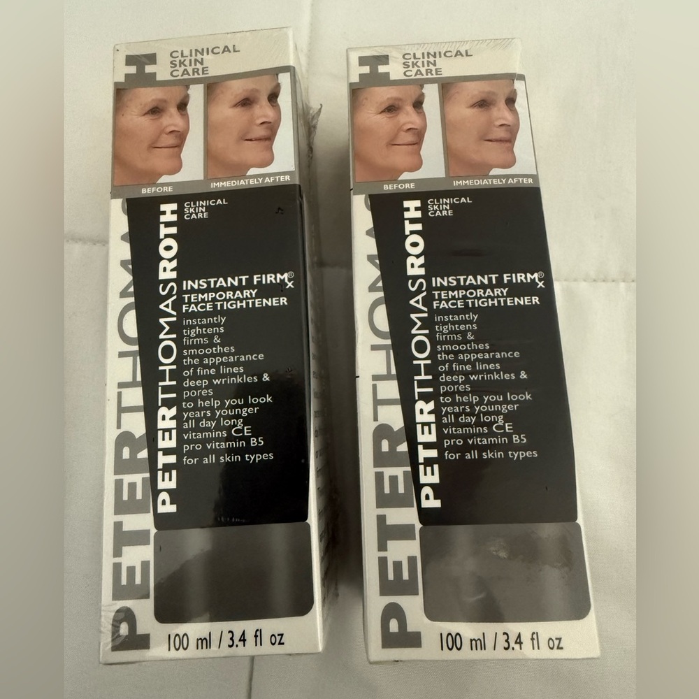 2 Bottles of Peter Thomas Roth Instant FirmX in Gray and White Packaging.NIB